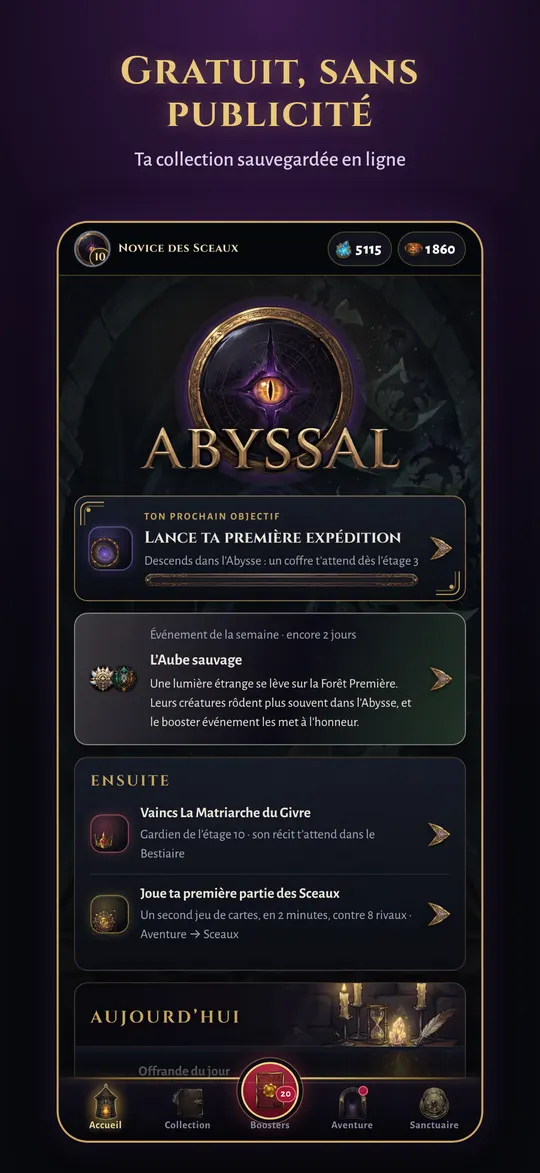 L’Accueil et tes objectifs du jour